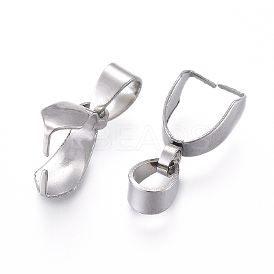 Tarnish Resistant 201 Stainless Steel Pendant Pinch Bails LS-X-STAS-E437-28P-1