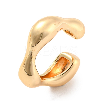 Real 14K Gold Plated Brass Cuff Earrings EJEW-M232-02C-G-1