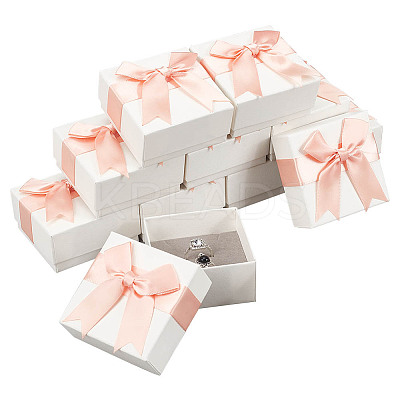 Square Cardboard Paper Jewelry Set Storage Boxes LS-CON-WH0086-097C-1
