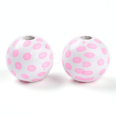Easter Theme Printed Wood Beads WOOD-T032-22I-1