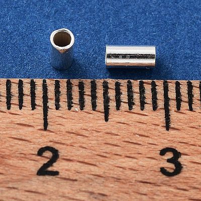 925 Sterling Silver Spacer Tube Beads STER-Z006-02A-S-1
