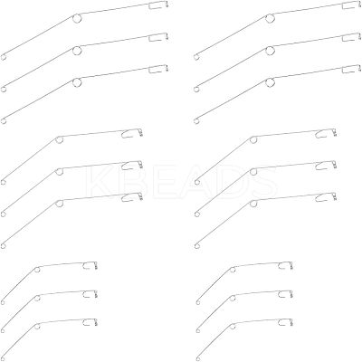 60Pcs 3 Styles 304 Stainless Steel Hook Trigger AJEW-FH0001-41-1