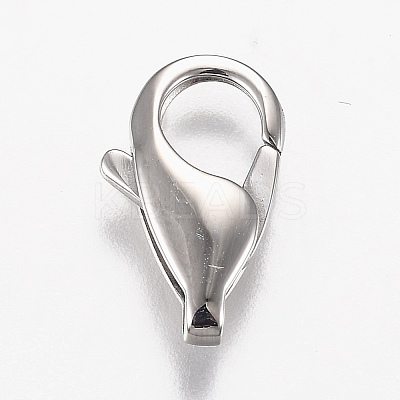 Tarnish Resistant Polished 316 Surgical Stainless Steel Lobster Claw Clasps STAS-Z013-06E-1