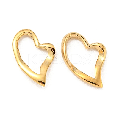304 Stainless Steel Heart Linking Rings STAS-L022-221G-1