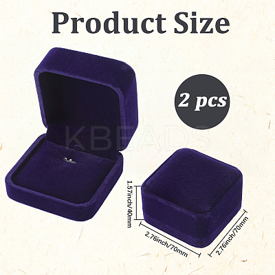 Square Velvet Jewelry Boxes for Pendant CON-WH20013-03B-1