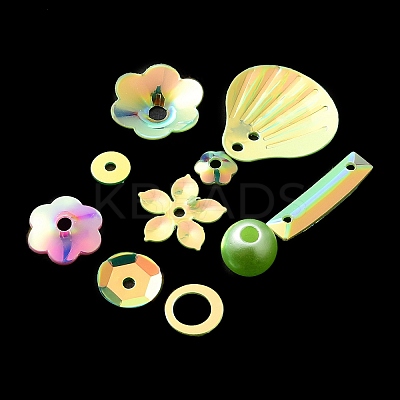 Rainbow Iridescent PVC Paillette/Sequins Beads & Links & Pendants LS-PVC-C001-01E-1