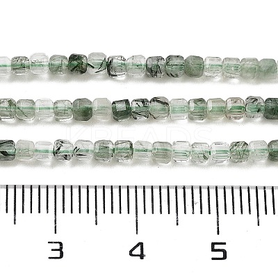 Natural Green Rutilated Quartz Beads Strands G-H042-B13-01-1
