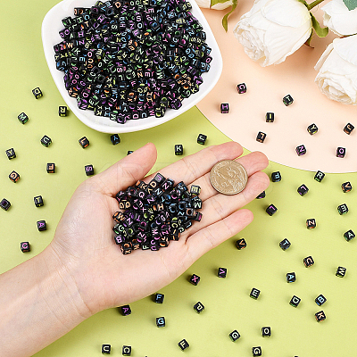 1000Pcs Opaque Acrylic Beads MACR-SC0002-43B-1