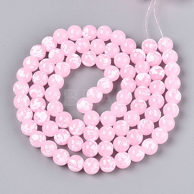 Baking Paint Glass Beads Strands DGLA-N015-10mm-02-1