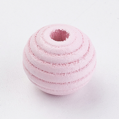 Natural Maple Wood Beehive Beads X-WOOD-Q030-48-1