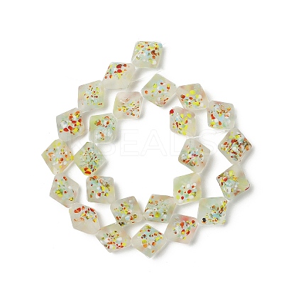 Frosted Handmade Lampwork Beads Strands LAMP-A010-01C-1