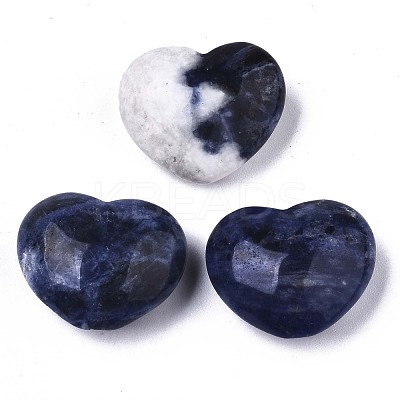 Natural Sodalite Heart Love Stone G-N0326-56B-1