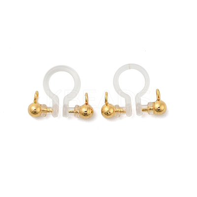 Brass Clip-on Earring Findings KK-C130-08G-1