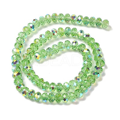 AB Color Plated Transparent Electroplate Beads Strands EGLA-H104-06J-1
