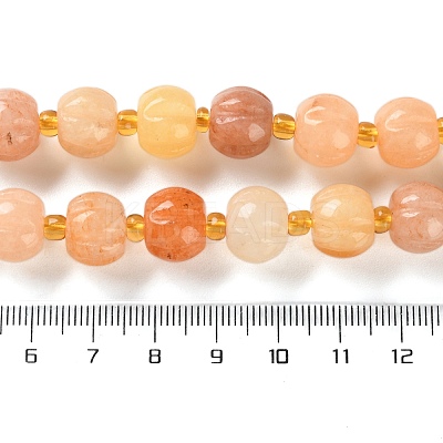 Natural Golden Silk Jade Beads Strands G-B135-B01-02-1