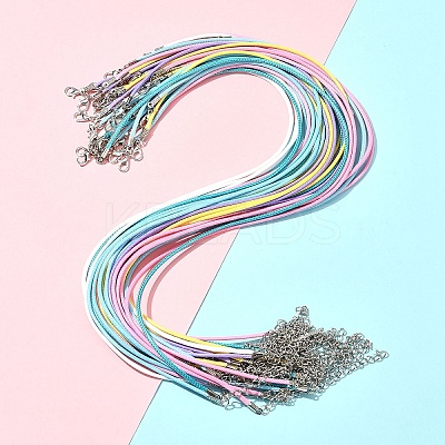 36Pcs 6 Colors Waxed Cord Necklace Making NCOR-FS0001-04-1