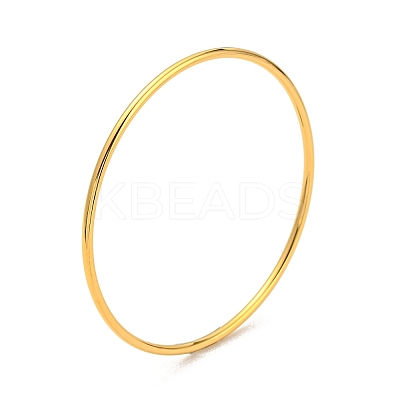 Ion Plating(IP) 304 Stainless Steel Simple Plain Bangle for Women BJEW-F461-01C-G-1