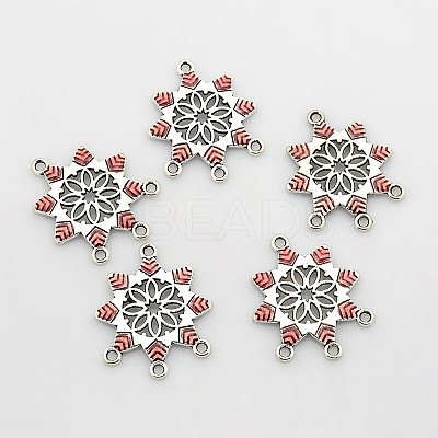 Antique Silver Tone Alloy Enamel Chandelier Components LS-ENAM-J509-01AS-1