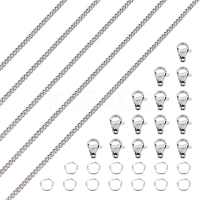 DIY Brass Twisted Chains Necklaces/Bracelets Making Kit DIY-TA0011-10-1