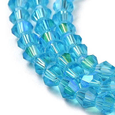 Transparent Electroplate Glass Beads Strands EGLA-A039-T2mm-L19-1