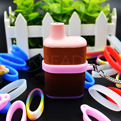 40Pcs 4 Style Anti-Lost Silicone Rings Holder SIL-DR0001-03-1