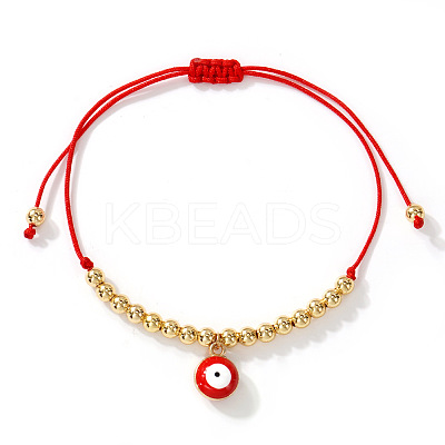 Evil Eye Brass Enamel Charm Bracelets LY1525-4-1