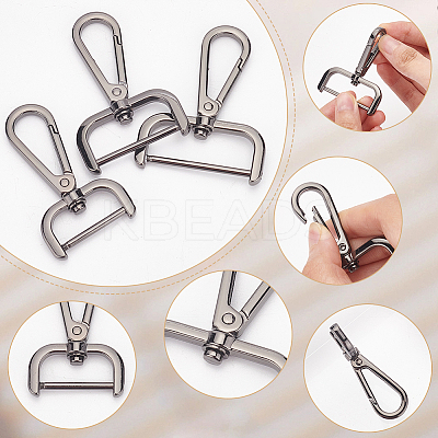 6Pcs 3 Styles Alloy Swivel Lobster Claw Clasps FIND-WR0006-02B-1