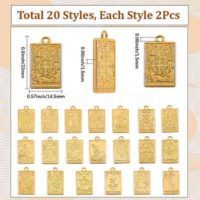 2 Sets Zinc Alloy Pendants FIND-SC0016-92G-1