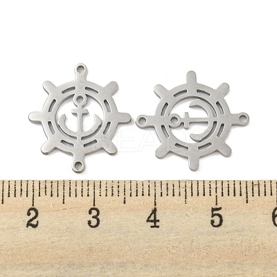 Non-Tarnish 304 Stainless Steel Connector Charms STAS-P344-07P-1
