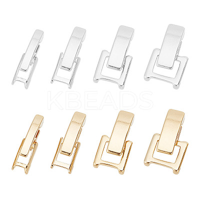 16Pcs 8 Styles Eco-Friendly Brass Watch Band Clasps KK-AR0003-51-1