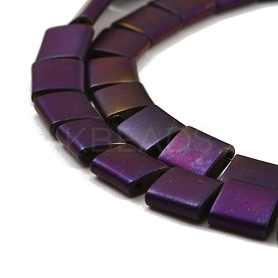 Electroplated Frosted Non-magnetic Synthetic Hematite Beads Strands G-G089-B01-05-1