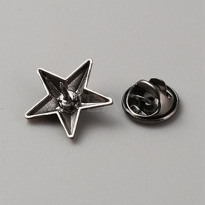 Alloy Star Lapel Pin Brooch LS-JEWB-WH0038-02B-1