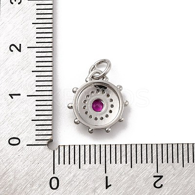 Brass Micro Pave Cubic Zirconia Charms KK-U033-22P-01-1