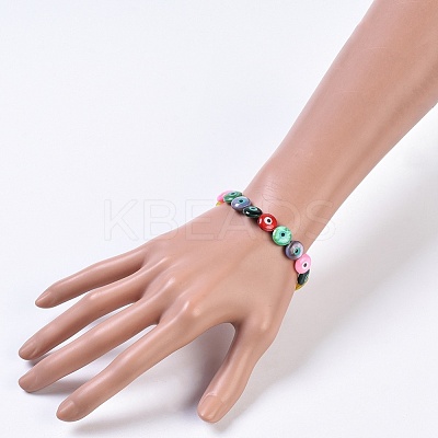 Freshwater Shell Stretch Bracelets BJEW-JB04365-1