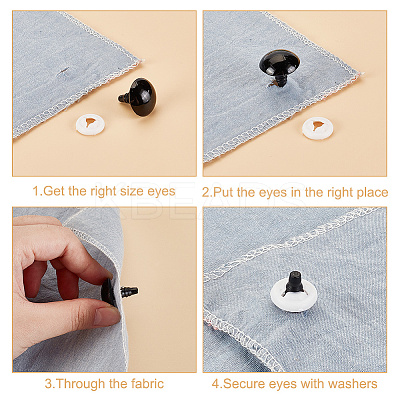 64Pcs Resin Safety Eyes DIY-FH0007-21A-1