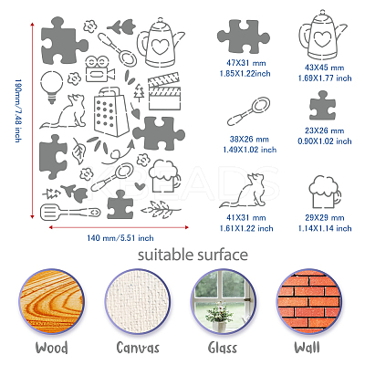 Stainless Steel Cutting Dies Stencils DIY-WH0289-049-1