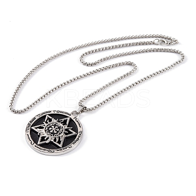Stainless Steel Box Chain Necklaces NJEW-P304-01D-1