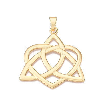 Trinity Knot Rack Plating Alloy Big Pendants FIND-N005-45G-1