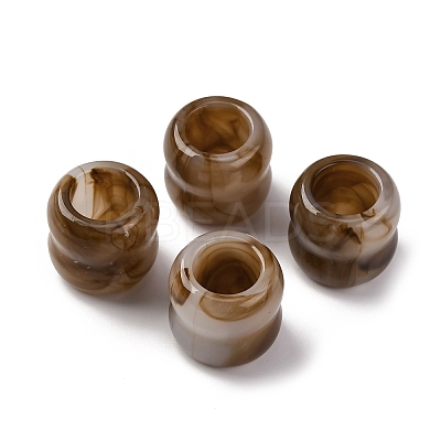 Two Tone Opaque Acrylic Beads OACR-Z025-01A-1