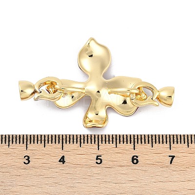 Brass Enamel Fold Over Clasps KK-U043-10G-01-1