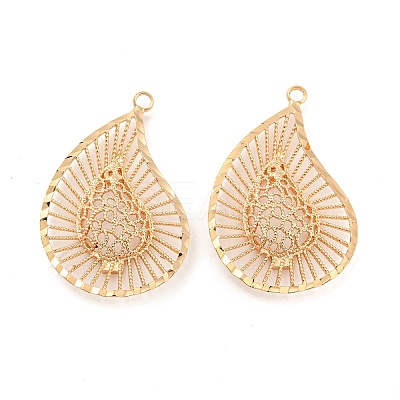 Rack Plating Brass Hollow Pendants KK-P244-06KCG-1