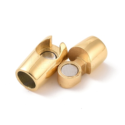 Ion Plating(IP) 304 Stainless Steel Magnetic Clasps with Glue-in Ends STAS-G276-31G-1