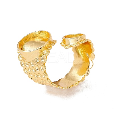 Brass Cuff Finger Rings Components X-KK-G428-02G-1