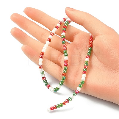 Opaque Electroplate Glass Beads Strands GLAA-YW0003-20-1