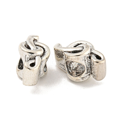 Rack Plating Alloy European Beads FIND-B034-35AS-1