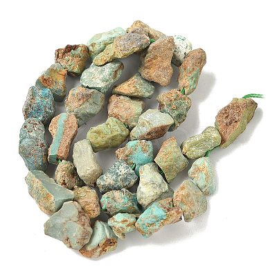 Raw Rough Natural HuBei Turquoise Beads Strands G-M453-D09-1