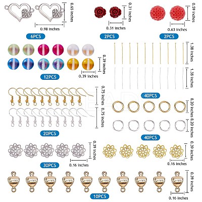 DIY Heart Drop Earring Making Kit DIY-SZ0007-66-1
