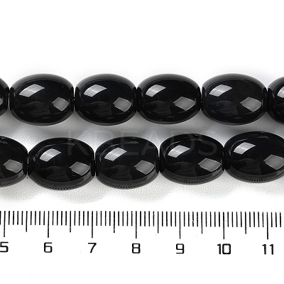 Natural Black Onyx Agate Beads Strands G-NH0019-C05-12-1