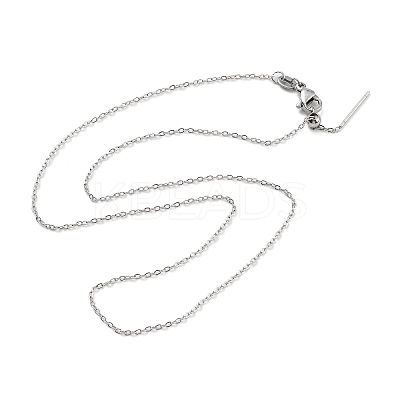 Adjustable 304 Stainless Steel Cable Chain Necklaces NJEW-K270-06P-1