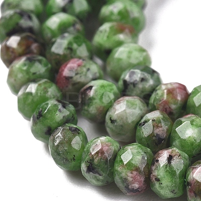 Dyed Natural Malaysia Jade Rondelle Beads Strands X-G-E316-2x4mm-43-1